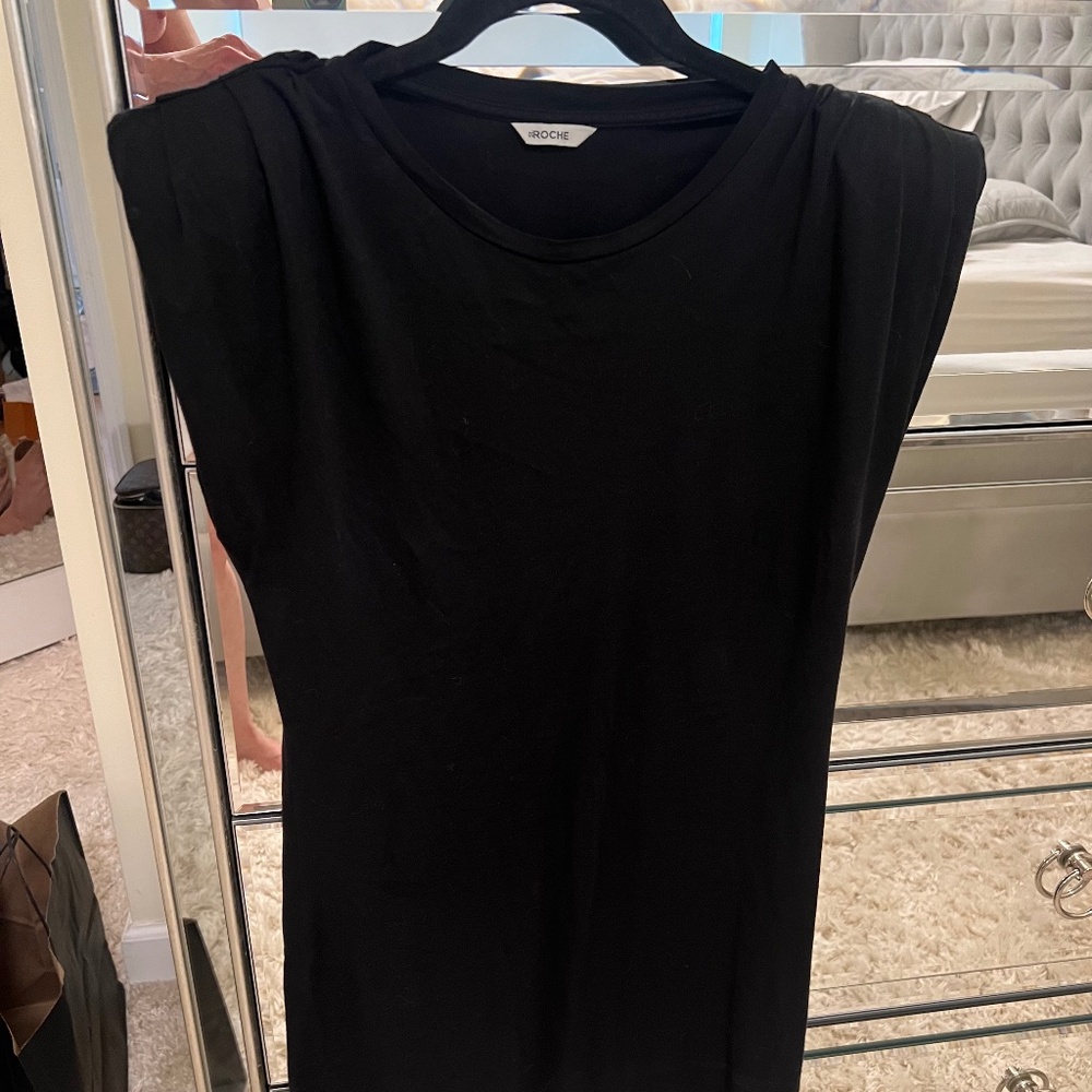 St Roche Echo shoulder pad mini tshirt dress small